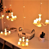 Гірлянда шторка Люстра (6 шт) — елегантний декор для будь-якої події